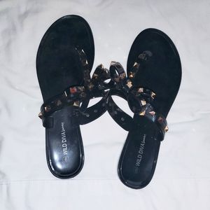 Black Wild Dive sandals